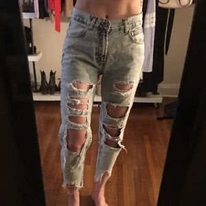 Pull&Bear Distressed Denim EUR38 (US28)